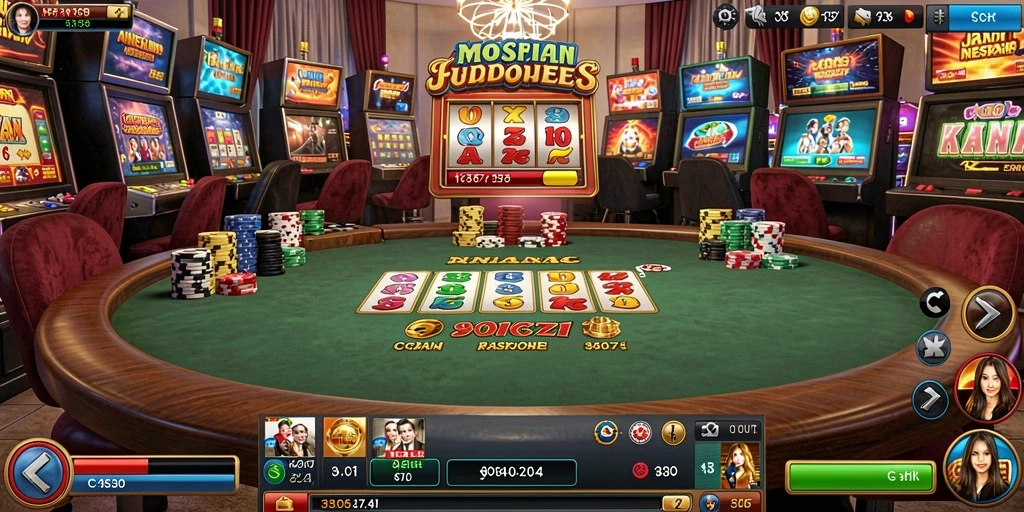 Screenshot dengan pemain yang berinteraksi dalam komunitas.
