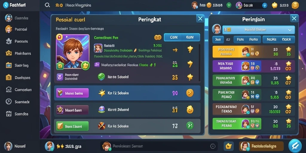 Skor dan leaderboard yang memotivasi kompetisi antar pemain.
