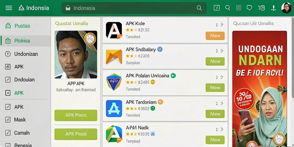 Tampilan menu yang mudah dinavigasi untuk pengguna.